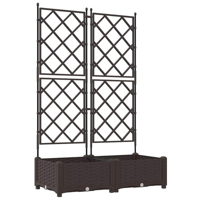 Vidaxxl Gartenblumentopf 2 Stück braun 80 x 40 x 125,5 cm Stahl