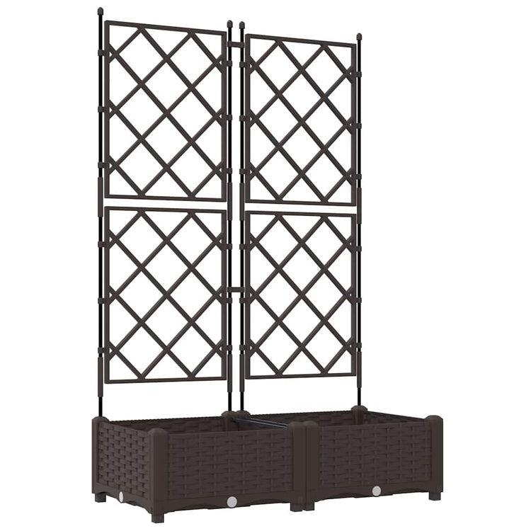 Vidaxxl Gartenblumentopf 2 Stück braun 80 x 40 x 125,5 cm Stahl