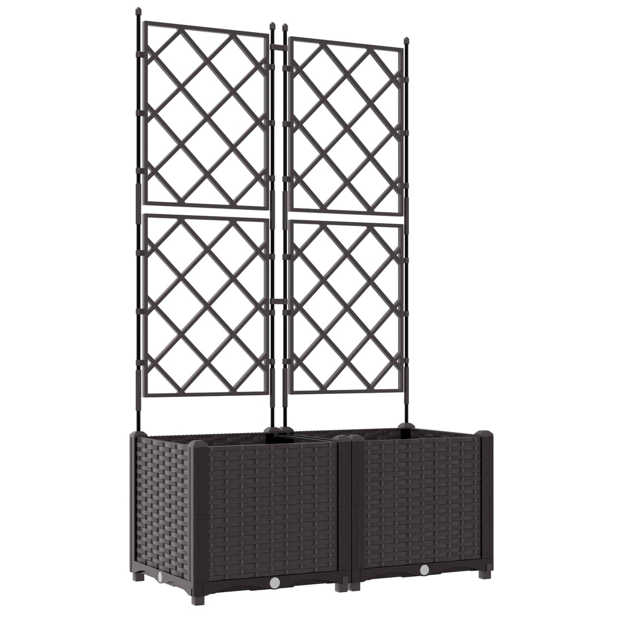 Vidaxl Gartenblumentopf 2 Stück braun 80 x 40 x 143 cm Stahl