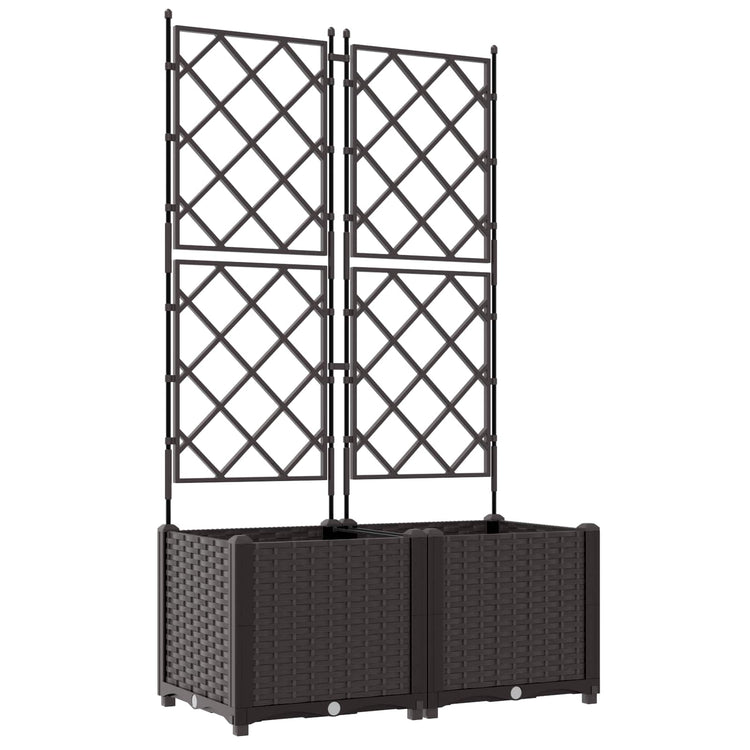Vidaxl Gartenblumentopf 2 Stück braun 80 x 40 x 143 cm Stahl
