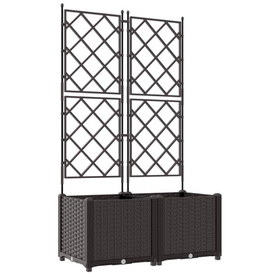 Vidaxl Gartenblumentopf 2 Stück braun 80 x 40 x 143 cm Stahl