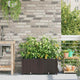 VidaXL Gartenblumentopf 2 Stück brauner Stahl