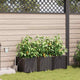 VidaXL Gartenblumentopf 3 Stück brauner Stahl