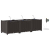 VidaXL Gartenblumentopf 3 Stück brauner Stahl