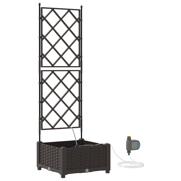 VidaXL Gartenblumentopf braun 40 x 40 x 126 cm Stahl