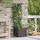 VidaXL Gartenblumentopf braun 40 x 40 x 142 cm Stahl
