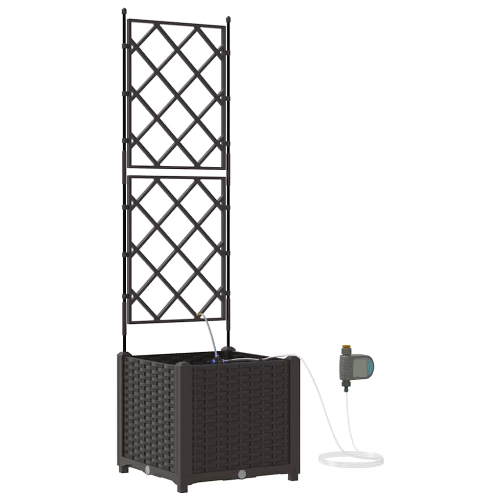 VidaXL Gartenblumentopf braun 40 x 40 x 142 cm Stahl