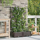 VidaXL Gartenblumentopf 2 Stück brauner Stahl