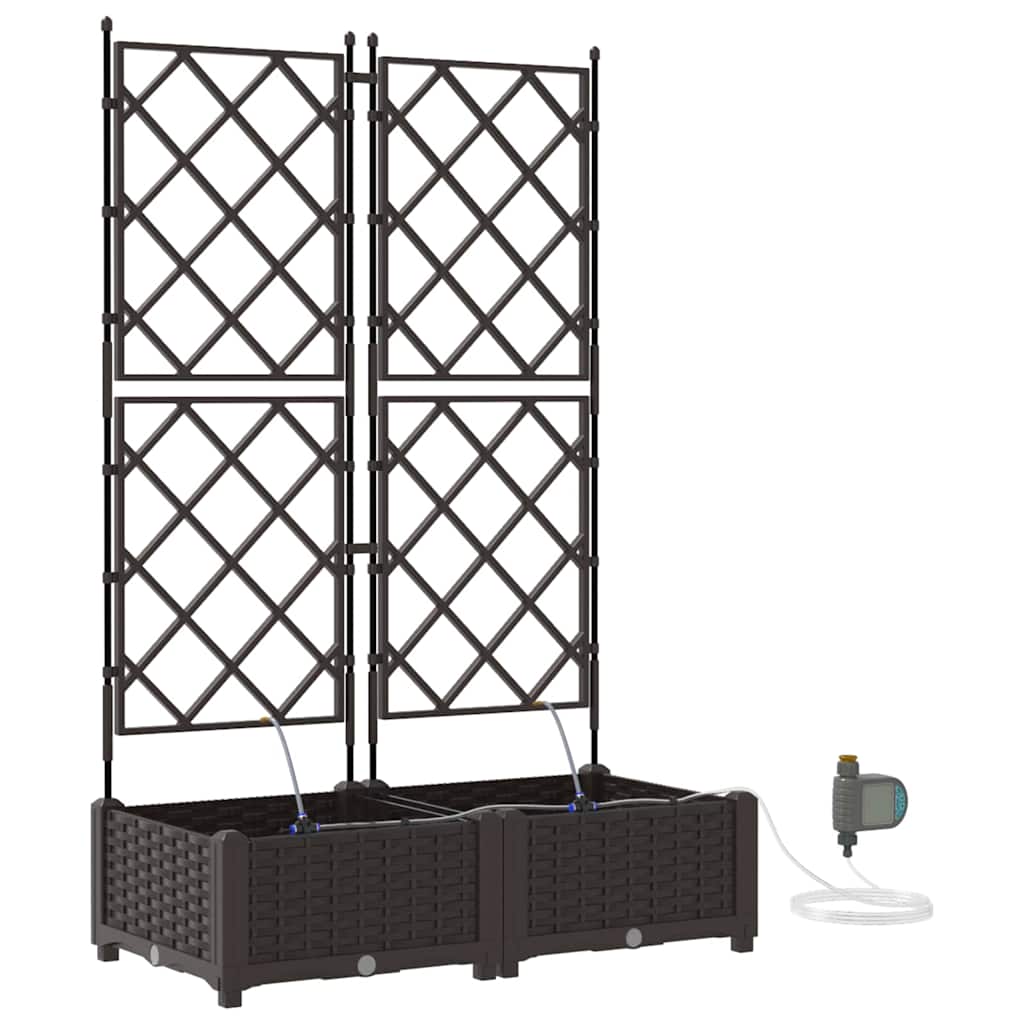 VidaXL Gartenblumentopf 2 Stück brauner Stahl