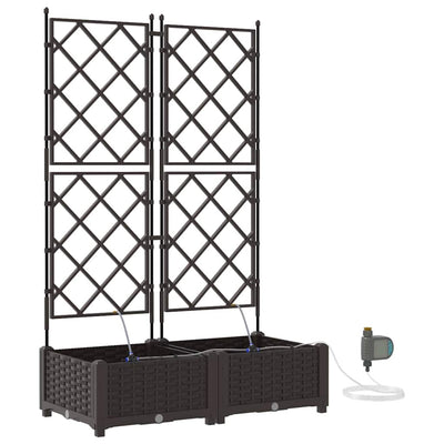 VidaXL Gartenblumentopf 2 Stück brauner Stahl