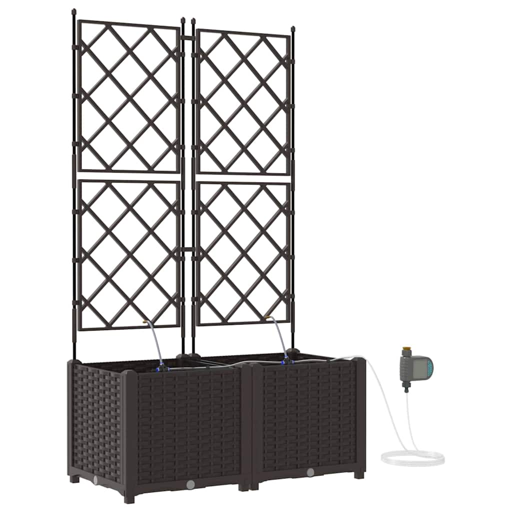 VidaXL Gartenblumentopf 2 Stück brauner Stahl