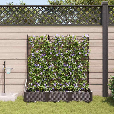 VidaXL Gartenblumentopf 3 Stück brauner Stahl