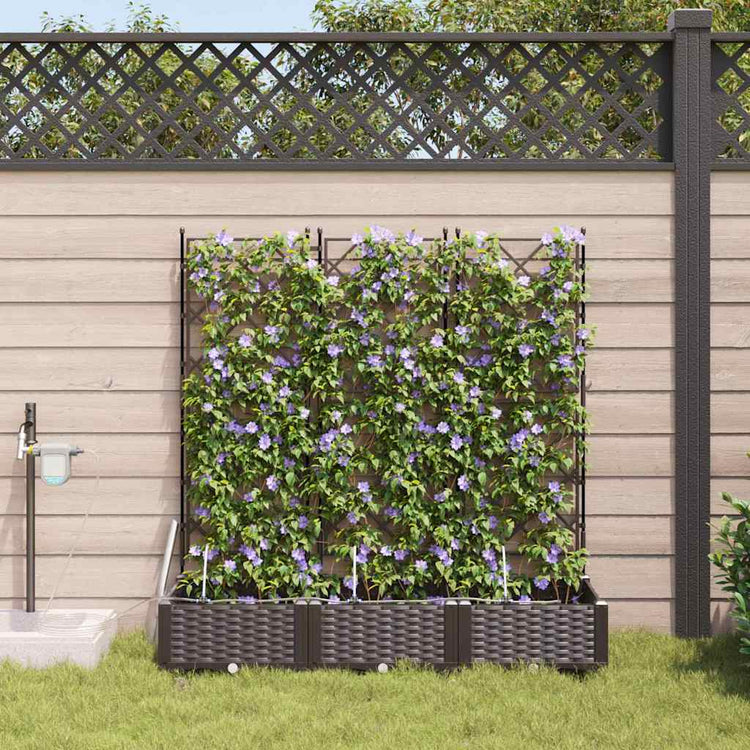 VidaXL Gartenblumentopf 3 Stück brauner Stahl