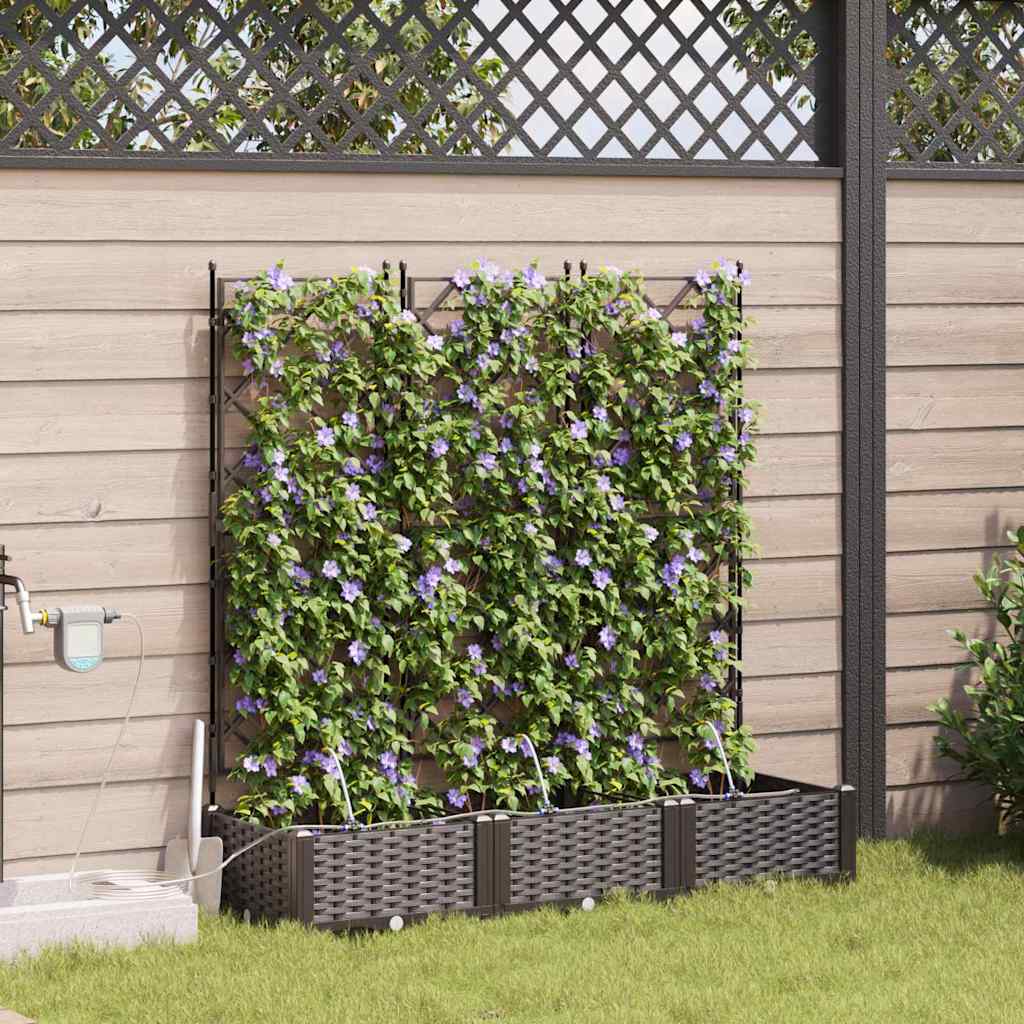 VidaXL Gartenblumentopf 3 Stück brauner Stahl