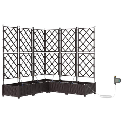 VidaXL Gartenblumentopf 5 Stück brauner Stahl