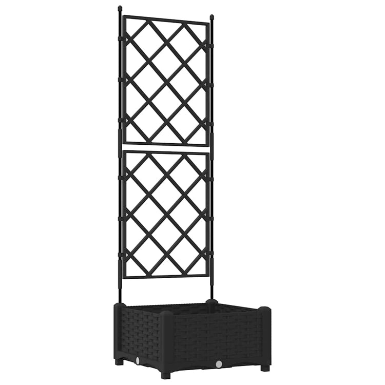 VidaXL Gartenblumentopf Schwarz 40 x 40 x 125,5 cm Stahl