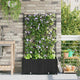 Vidaxxl Gartenblumentopf 2 Stück schwarz 80 x 40 x 143 cm Stahl