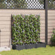 Vidaxxl Gartenblumentopf 3 Stück schwarz 120 x 40 x 125,5 cm Stahl