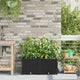 VidaXL Gartenblumentopf 2 Stück schwarzer Stahl