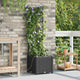Vidaxx Gartenblumentopf Schwarz 40 x 40 x 142 cm Stahl