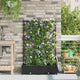 VidaXL Gartenblumentopf 2 Stück schwarzer Stahl