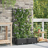VidaXL Gartenblumentopf 2 Stück schwarzer Stahl