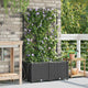 VidaXL Gartenblumentopf 2 Stück schwarzer Stahl
