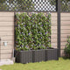 VidaXL Gartenblumentopf 3 Stück schwarzer Stahl
