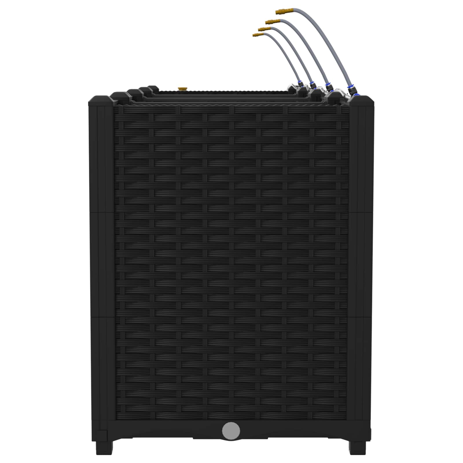 Vidaxxl Gartenblumentopf 4 Stück schwarz 160 x 40 x 53 cm Stahl