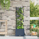 VidaXL Gartenblumentopf grau 40 x 40 x 143 cm Stahl