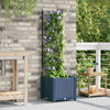 VidaXL Gartenblumentopf grau 40 x 40 x 143 cm Stahl