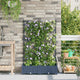 Vidaxxl Gartenblumentopf 2 Stück grau 80 x 40 x 125,5 cm Stahl