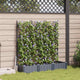 Vidaxxl Gartenblumentopf 3 Stück grau 120 x 40 x 125,5 cm Stahl