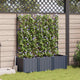 Vidaxxl Gartenblumentopf 3 Stück grau 120 x 40 x 143 cm Stahl