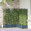 Vidaxxl Gartenblumentopf 5 Stück grau 120 x 120 x 125,5 cm Stahl