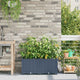 Vidaxxl Gartenblumentopf 2 Stück grau 120 x 120 x 142 cm Stahl