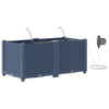 Vidaxxl Gartenblumentopf 2 Stück grau 120 x 120 x 142 cm Stahl