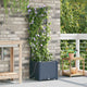 VidaXL Gartenblumentopf grau 40 x 40 x 142 cm Stahl