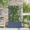 Vidaxxl Gartenblumentopf 2 Stück grau 120 x 120 x 142 cm Stahl