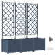 Vidaxxl Gartenblumentopf 3 Stück grau 120 x 120 x 142 cm Stahl