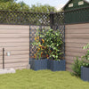 Vidaxxl Gartenblumentopf 3 Stück grau 120 x 120 x 142 cm Stahl