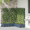 Vidaxxl Gartenblumentopf 5 Stück grau 120 x 120 x 142 cm Stahl