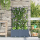 Vidaxxl Gartenblumentopf 2 Stück hellgrau 80 x 40 x 143 cm Stahl