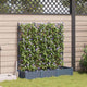 Vidaxxl Gartenblumentopf 3 Stück hellgrau 120 x 40 x 125,5 cm Stahl