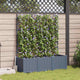 Vidaxxl Gartenblumentopf 3 Stück hellgrau 120 x 40 x 143 cm Stahl