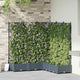Vidaxxl Gartenblumentopf 5 Stück hellgrau 120 x 120 x 125,5 cm Stahl