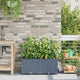 VidaXL Gartenblumentopf 2 Stück hellgrauer Stahl