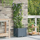 VidaXL Gartenblumentopf 2 Stück hellgrauer Stahl