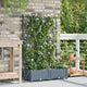 VidaXL Gartenblumentopf 2 Stück hellgrauer Stahl