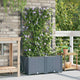 VidaXL Gartenblumentopf 2 Stück hellgrauer Stahl